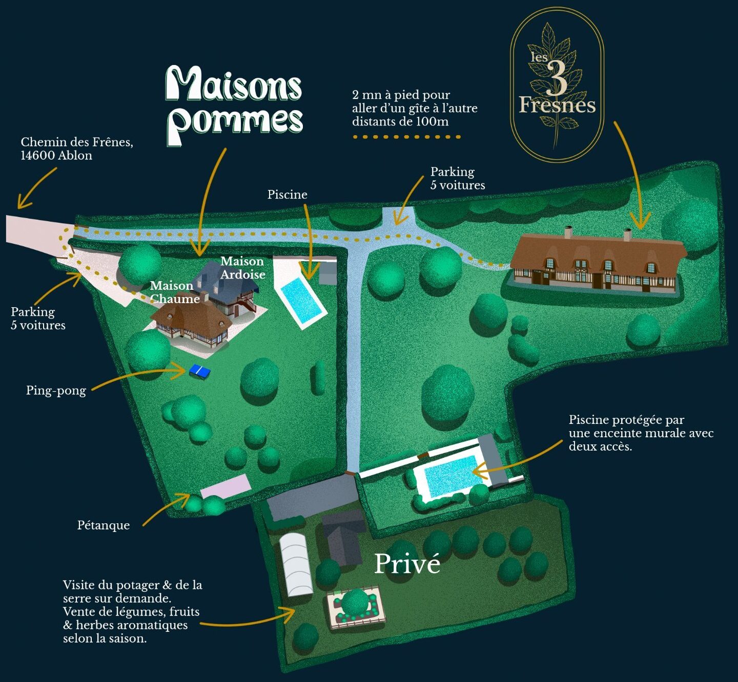 plan situation gites normandie