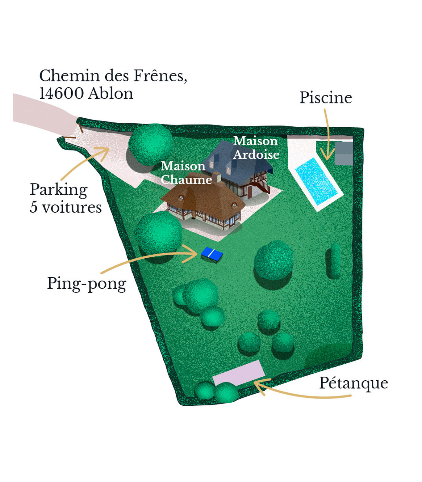situation gite maisons pommes normandie